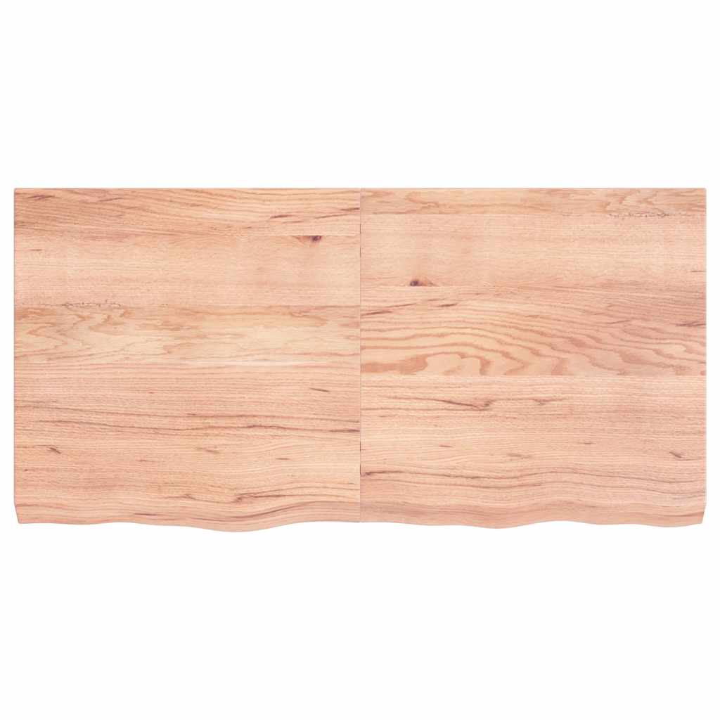 vidaXL Raft de perete maro deschis 120x60x(2-6) cm lemn stejar tratat