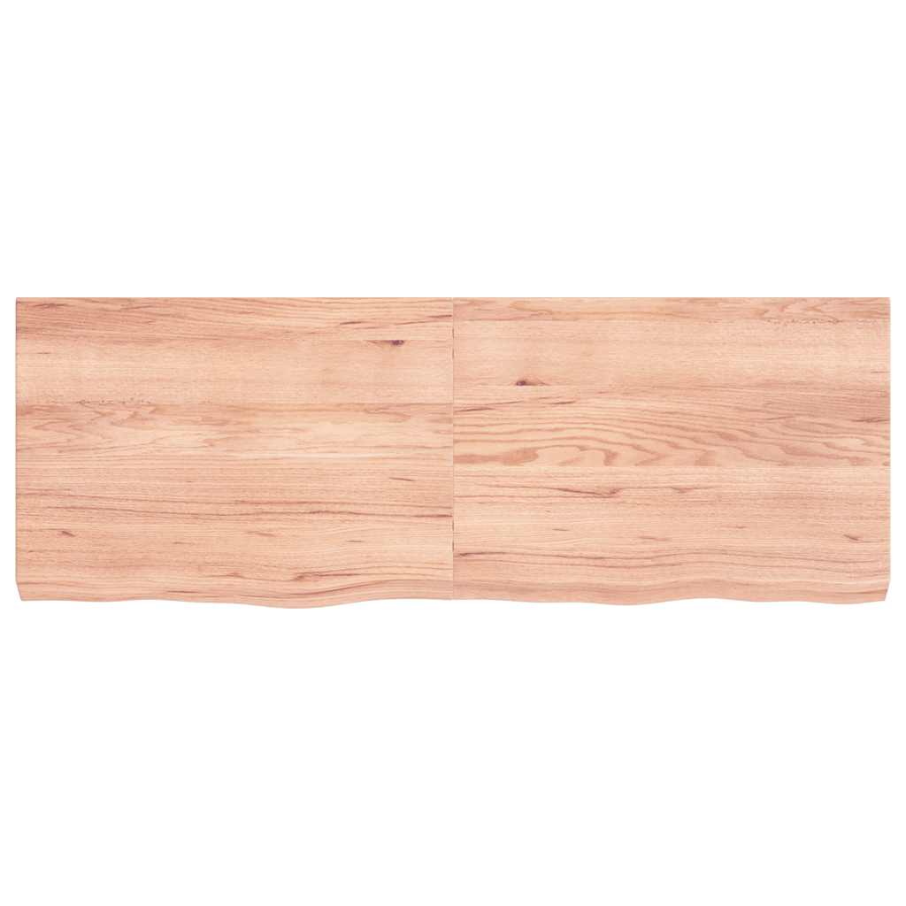 vidaXL Raft de perete maro deschis 140x50x(2-6) cm lemn stejar tratat