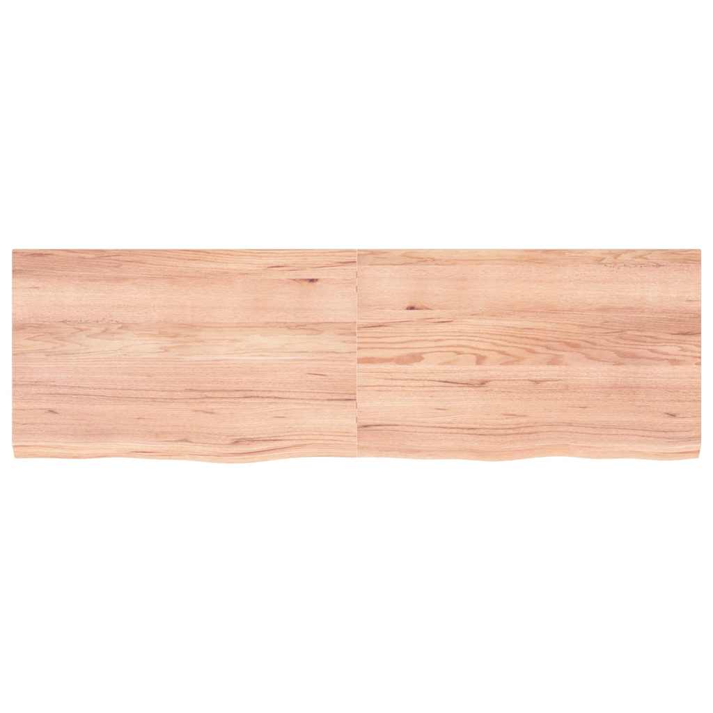 vidaXL Raft de perete maro deschis 160x50x(2-4) cm lemn stejar tratat