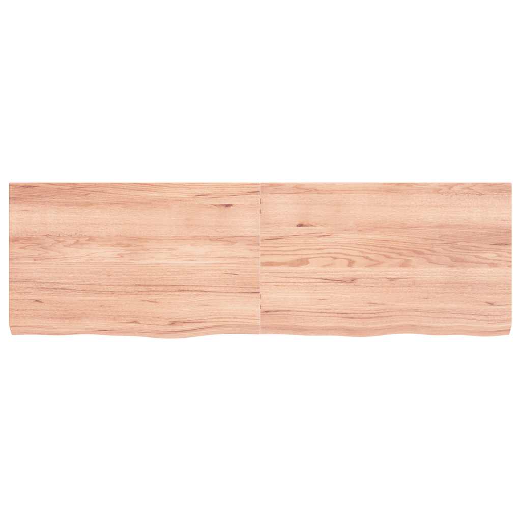 vidaXL Raft de perete maro deschis 160x50x(2-6) cm lemn stejar tratat