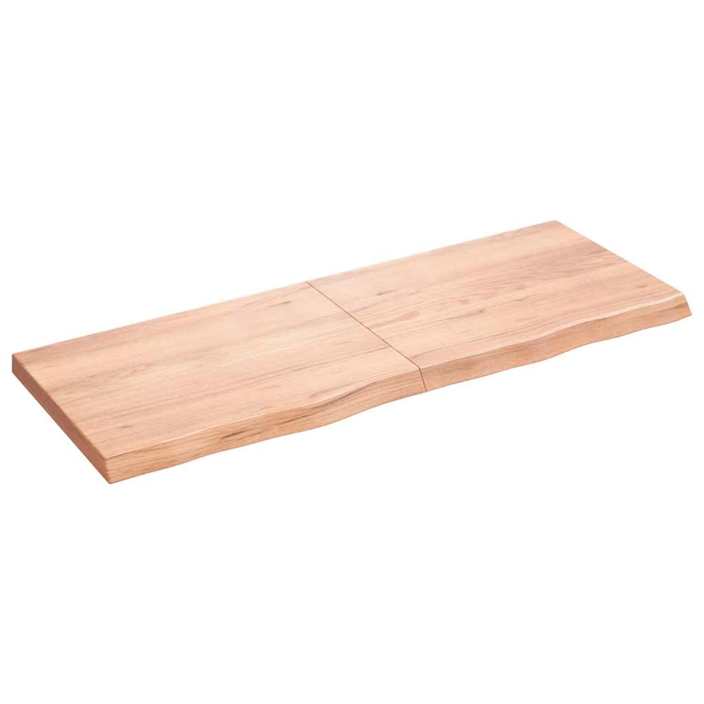 vidaXL Raft de perete maro deschis 160x60x(2-6) cm lemn stejar tratat
