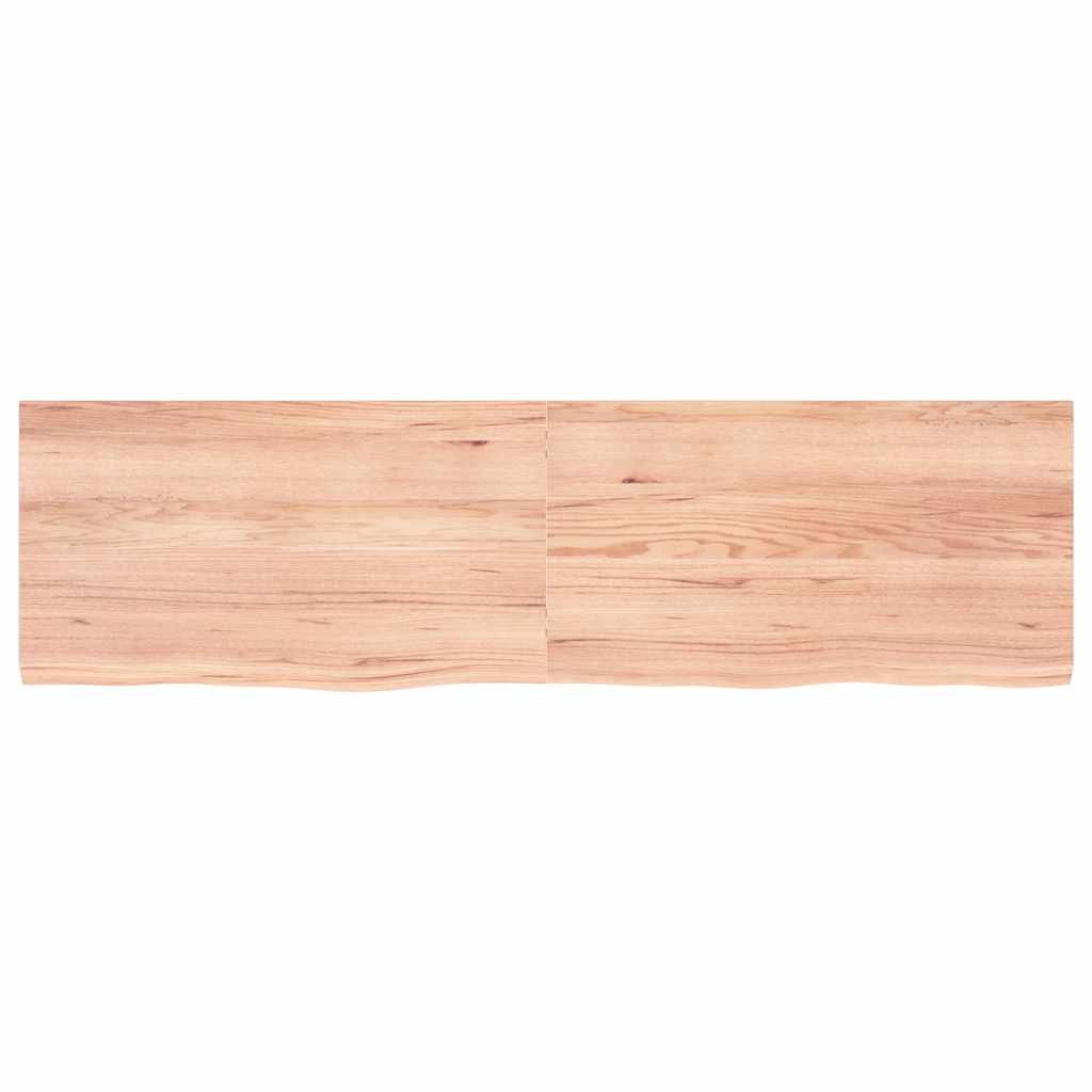 vidaXL Raft de perete maro deschis 180x50x(2-4) cm lemn stejar tratat