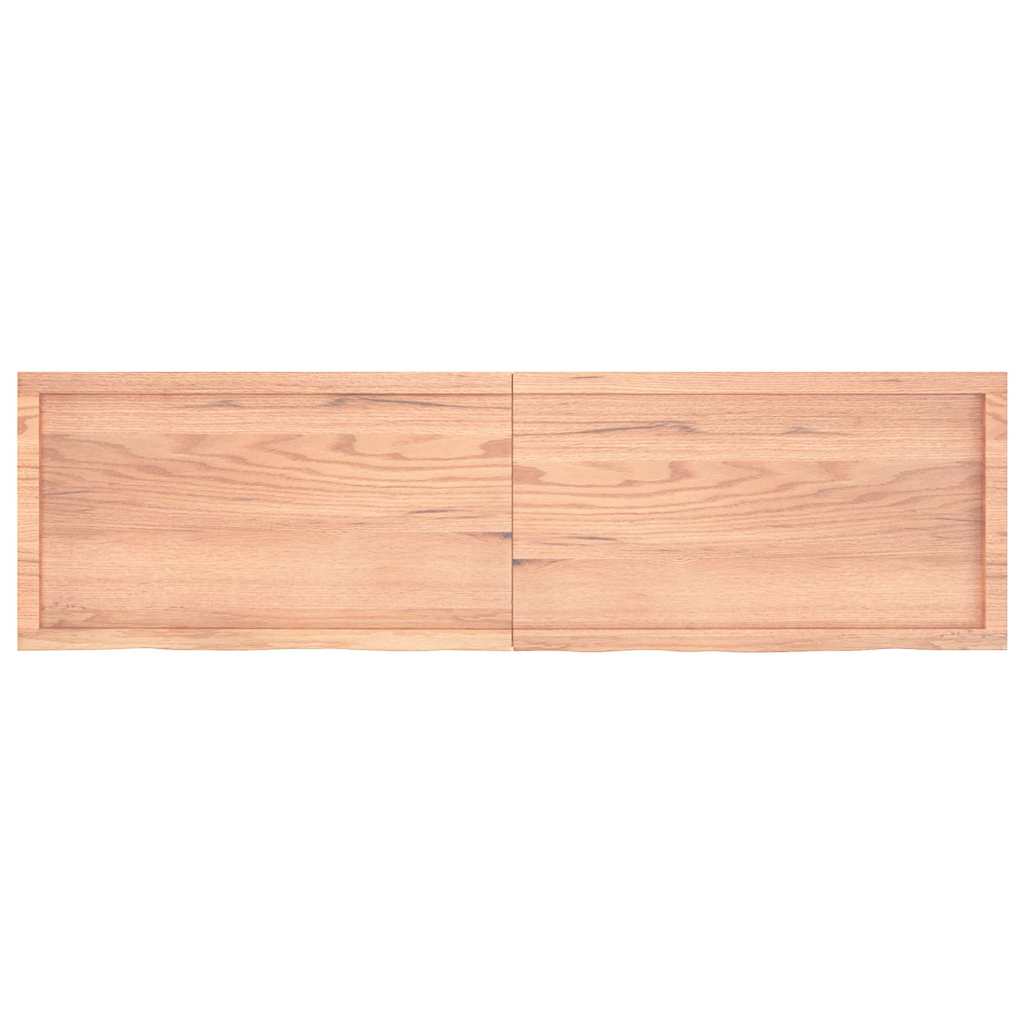 vidaXL Raft de perete maro deschis 180x50x(2-4) cm lemn stejar tratat
