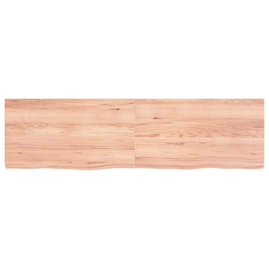 vidaXL Raft de perete maro deschis 180x50x(2-6) cm lemn stejar tratat