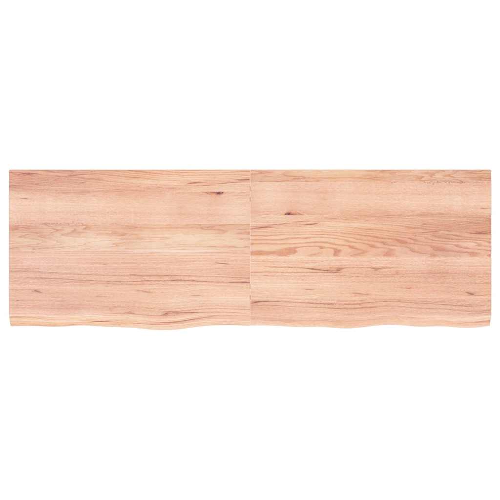 vidaXL Raft de perete maro deschis 180x60x(2-4) cm lemn stejar tratat