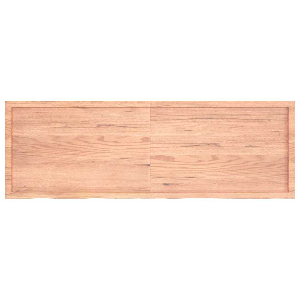 vidaXL Raft de perete maro deschis 180x60x(2-4) cm lemn stejar tratat