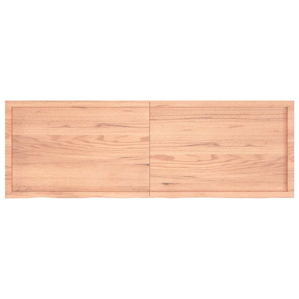 vidaXL Raft de perete maro deschis 180x60x(2-6) cm lemn stejar tratat