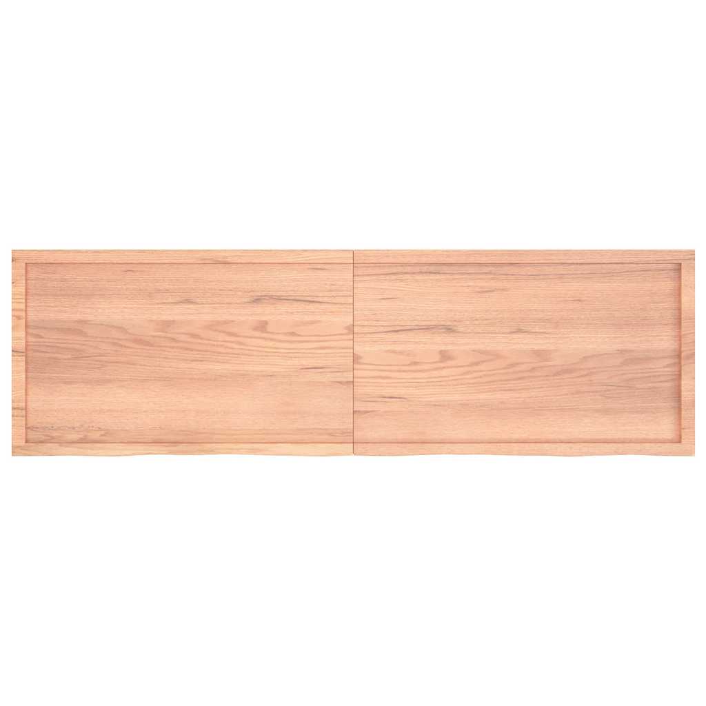 vidaXL Raft de perete maro deschis 200x60x(2-4) cm lemn stejar tratat