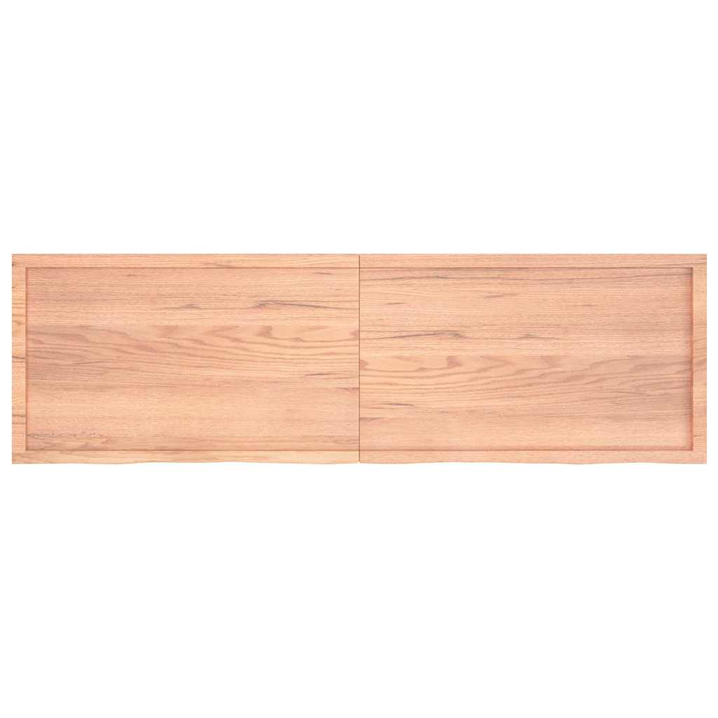 vidaXL Raft de perete maro deschis 200x60x(2-6) cm lemn stejar tratat vidaXL Raft de perete maro deschis 200x60x(2-6) cm lemn stejar tratat
