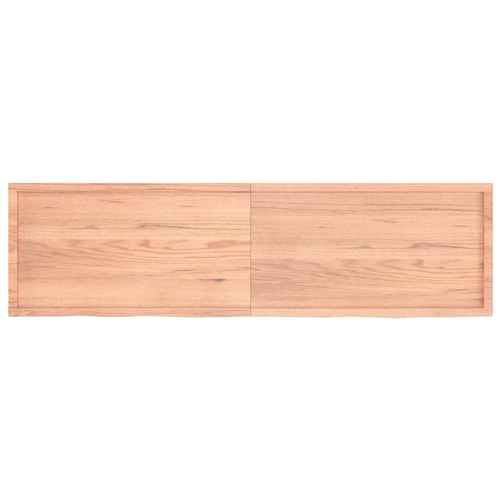 vidaXL Raft de perete maro deschis 220x60x(2-6) cm lemn stejar tratat