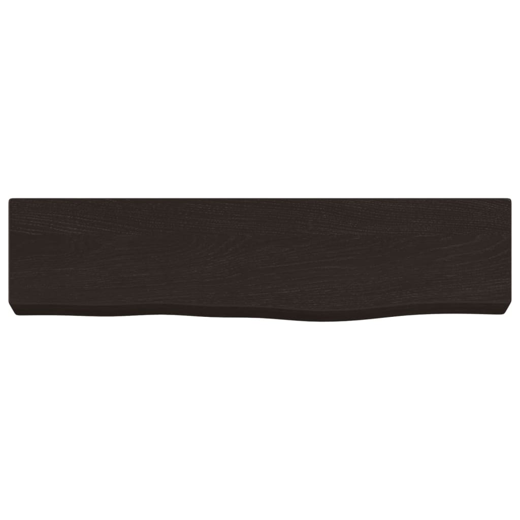 vidaXL Raft de perete maro închis 40x10x4 cm lemn masiv stejar tratat