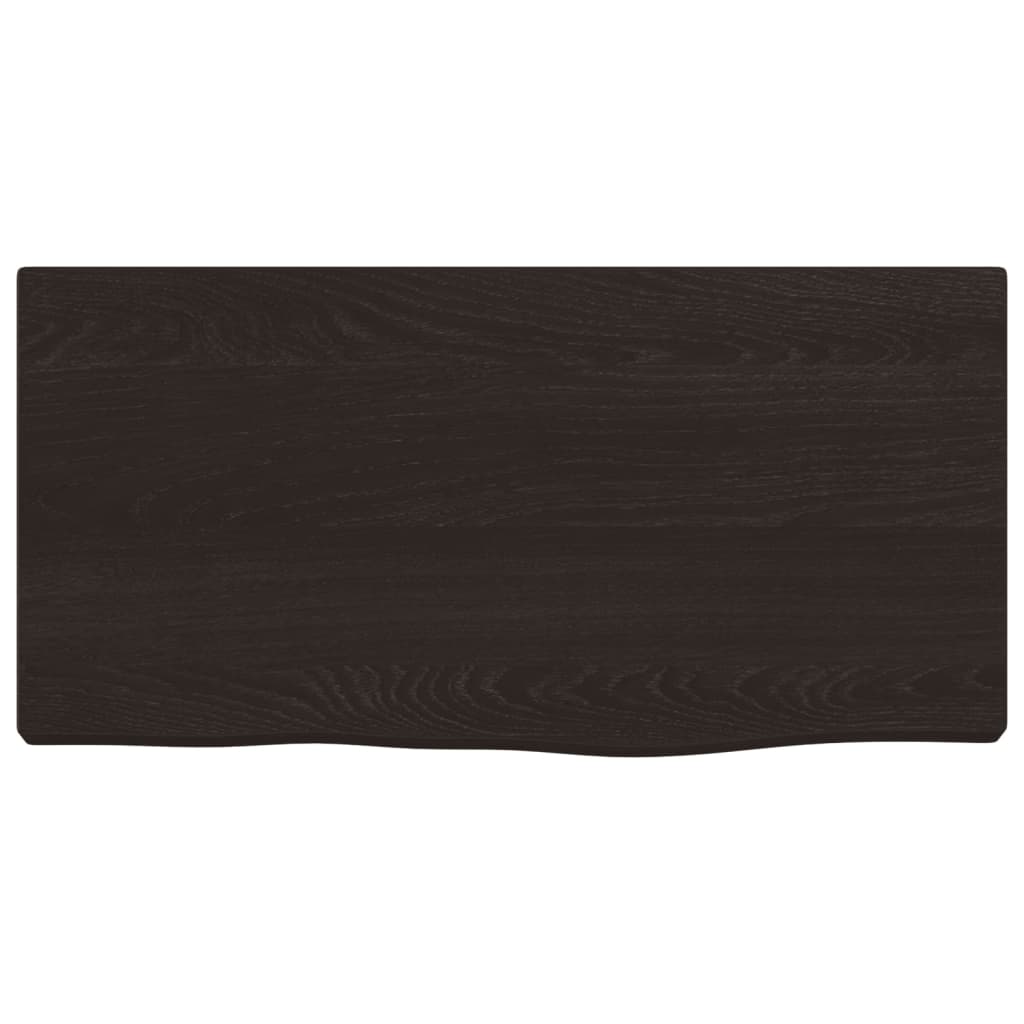 vidaXL Raft de perete maro închis 40x20x2 cm lemn masiv stejar tratat