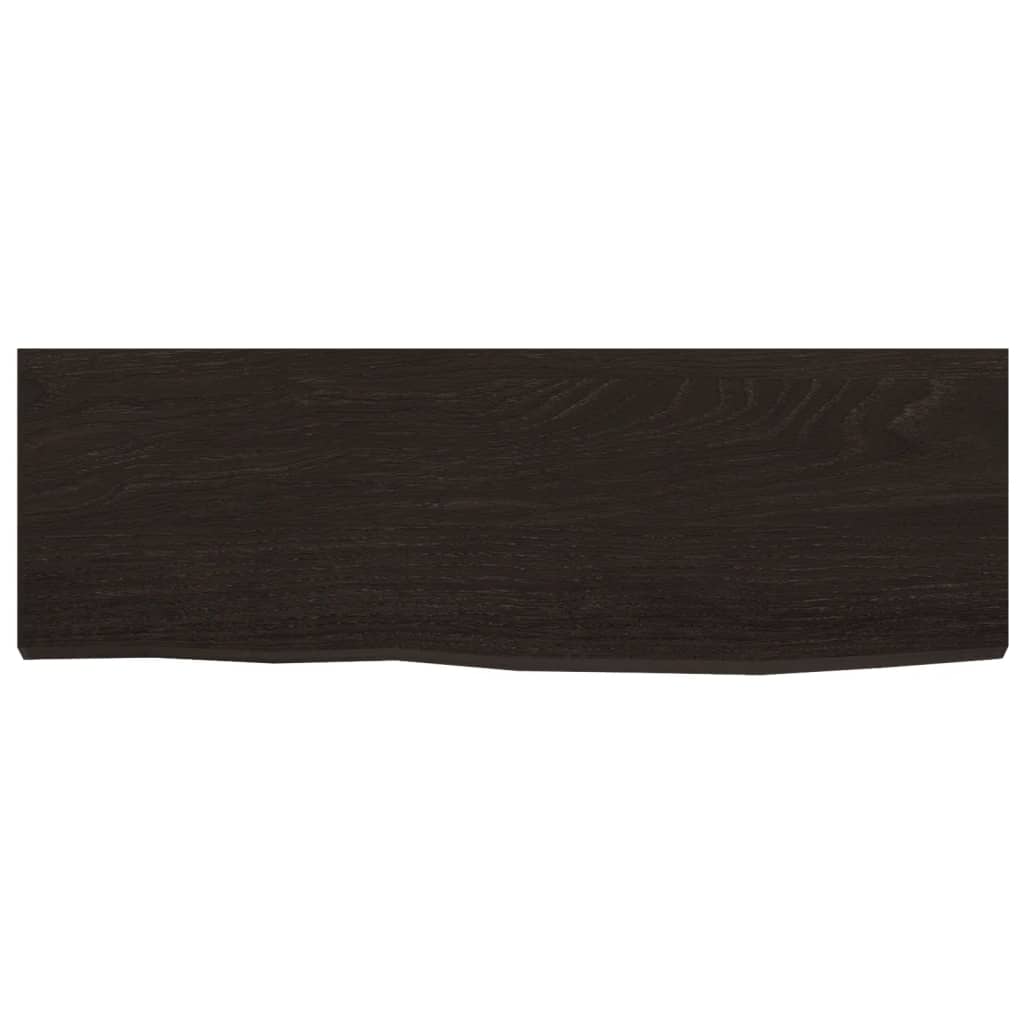 vidaXL Raft de perete maro închis 60x20x2 cm lemn masiv stejar tratat