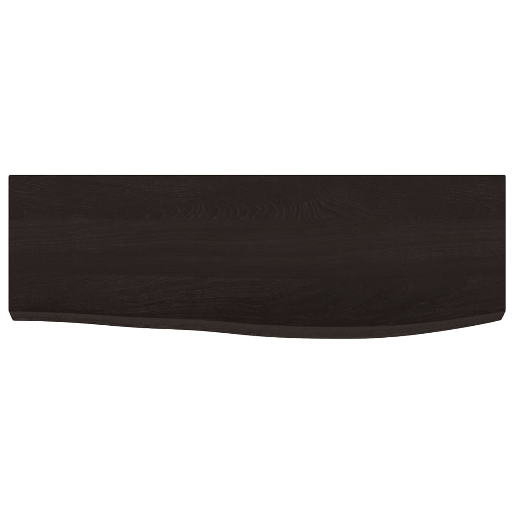 vidaXL Raft de perete maro închis 60x20x4 cm lemn masiv stejar tratat