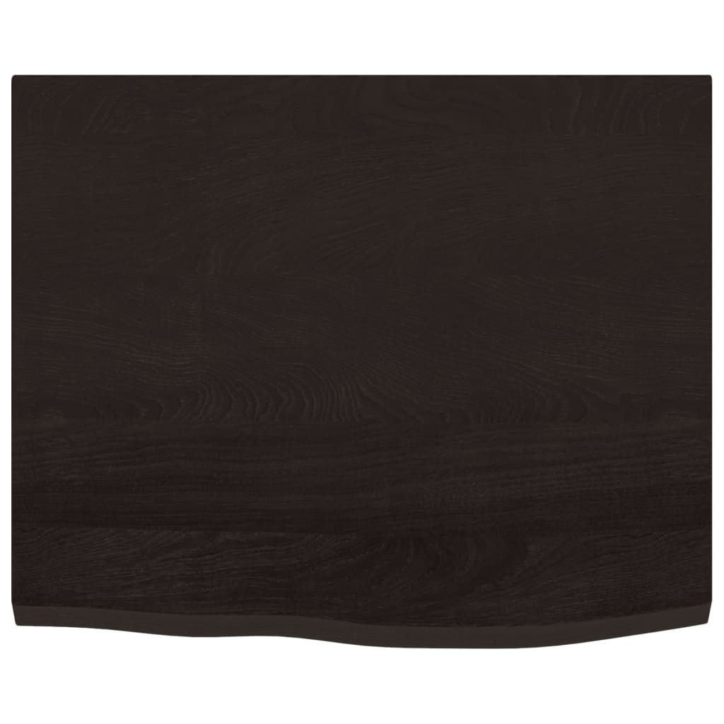 vidaXL Raft de perete maro închis 60x50x2 cm lemn masiv stejar tratat