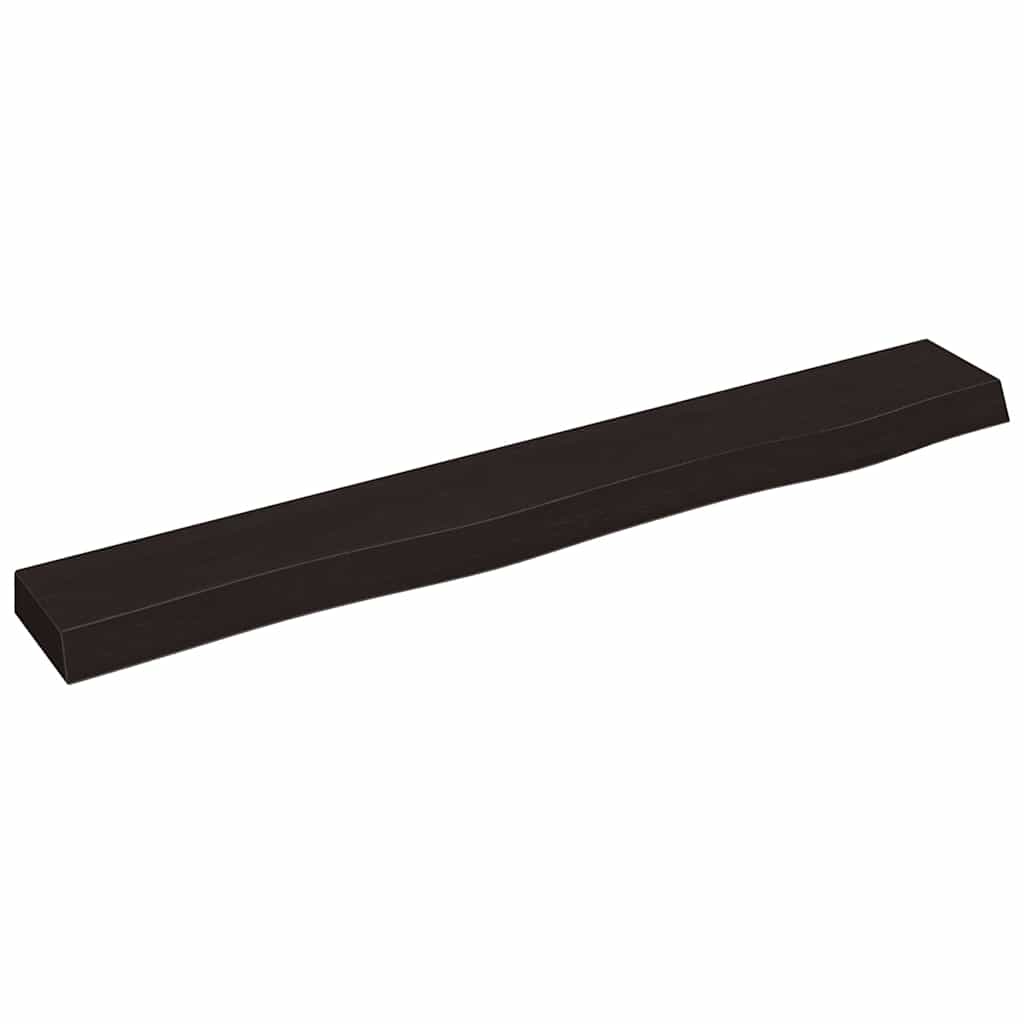 vidaXL Raft de perete maro închis 80x10x4 cm lemn masiv stejar tratat