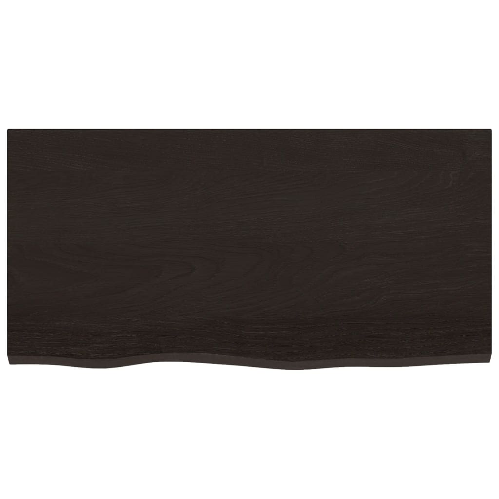 vidaXL Raft de perete maro închis 80x40x2 cm lemn masiv stejar tratat
