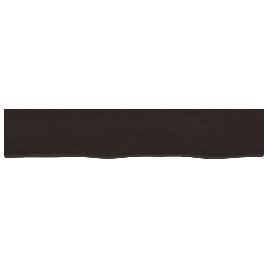 vidaXL Raft de perete maro închis 100x20x6 cm lemn masiv stejar tratat