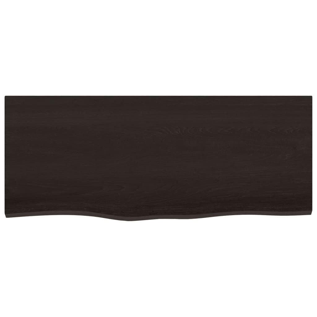 vidaXL Raft de perete maro închis 100x40x2 cm lemn masiv stejar tratat