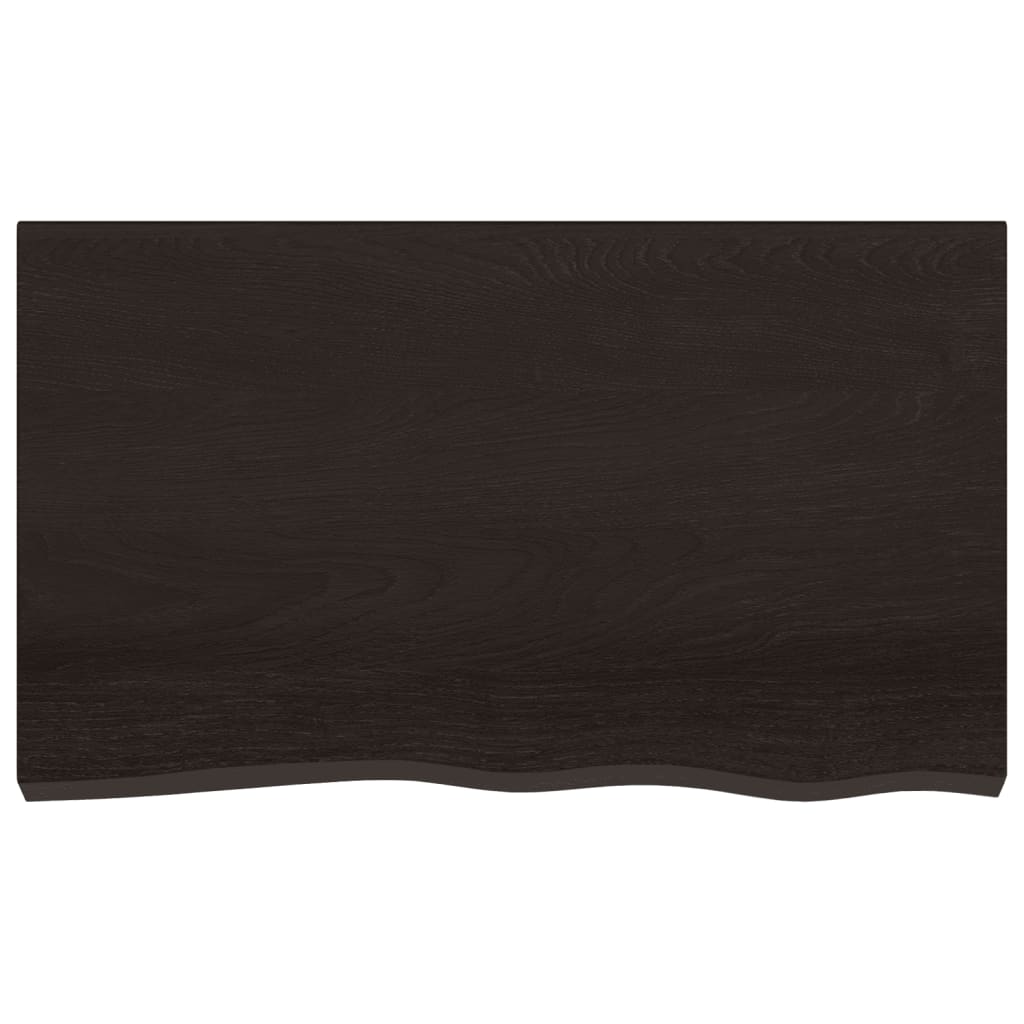vidaXL Raft de perete maro închis 100x60x2 cm lemn masiv stejar tratat