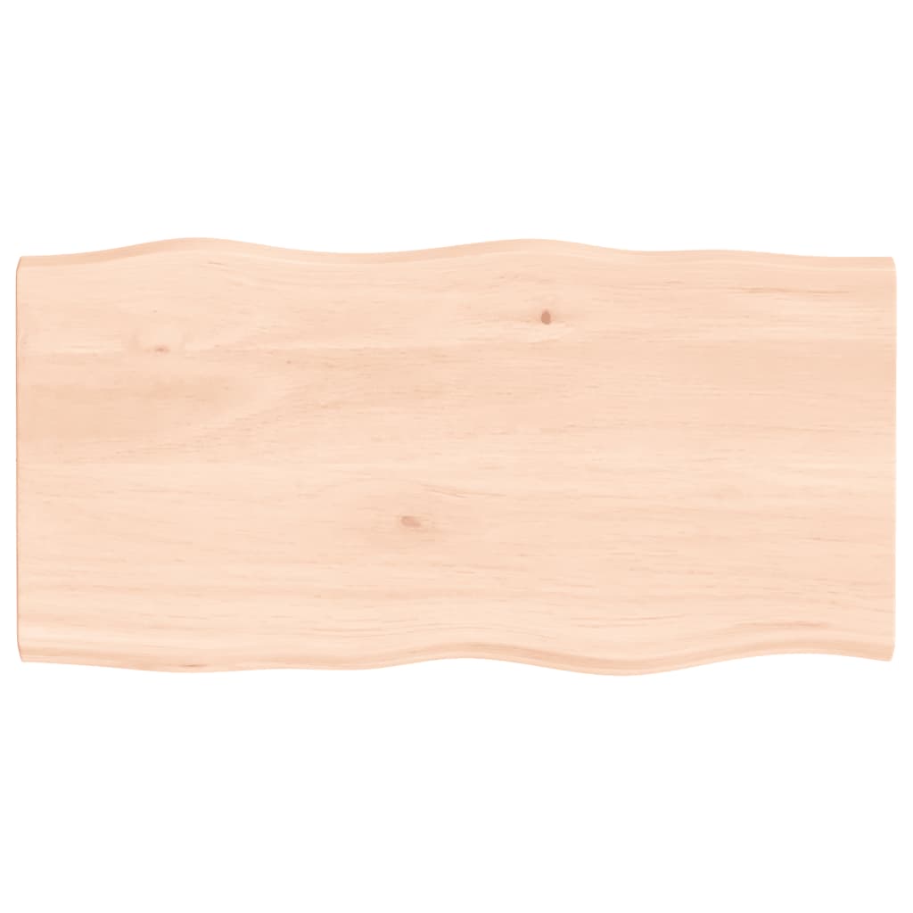 vidaXL Blat masă 80x40x2 cm lemn masiv stejar netratat contur organic vidaXL Blat masă 80x40x2 cm lemn masiv stejar netratat contur organic
