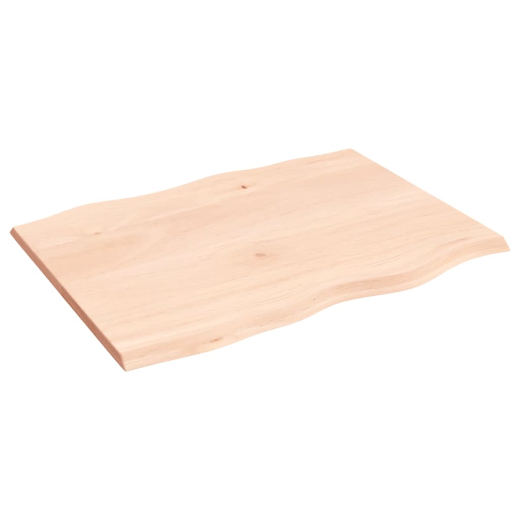 vidaXL Blat masă 80x60x2 cm lemn masiv stejar netratat contur organic vidaXL Blat masă 80x60x2 cm lemn masiv stejar netratat contur organic