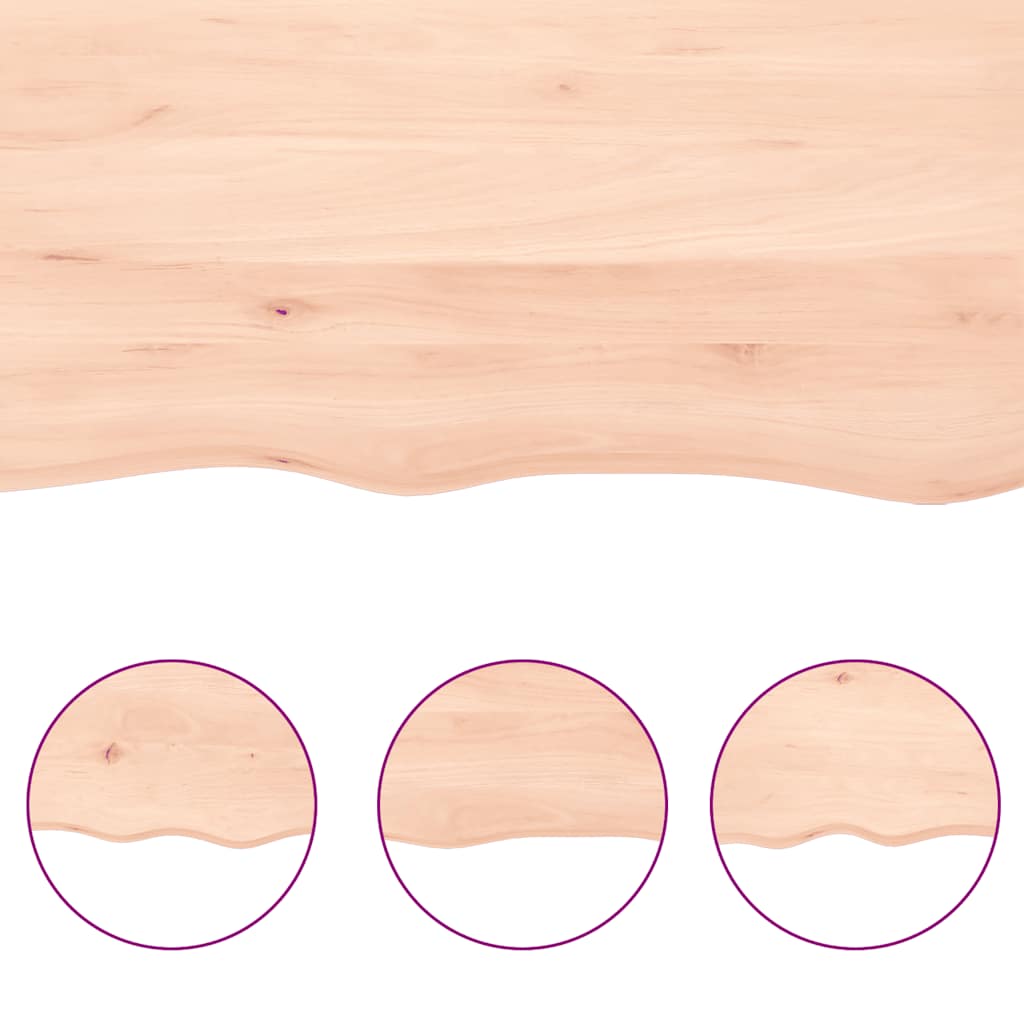 vidaXL Blat masă 140x60x(2-6) cm lemn stejar netratat contur organic