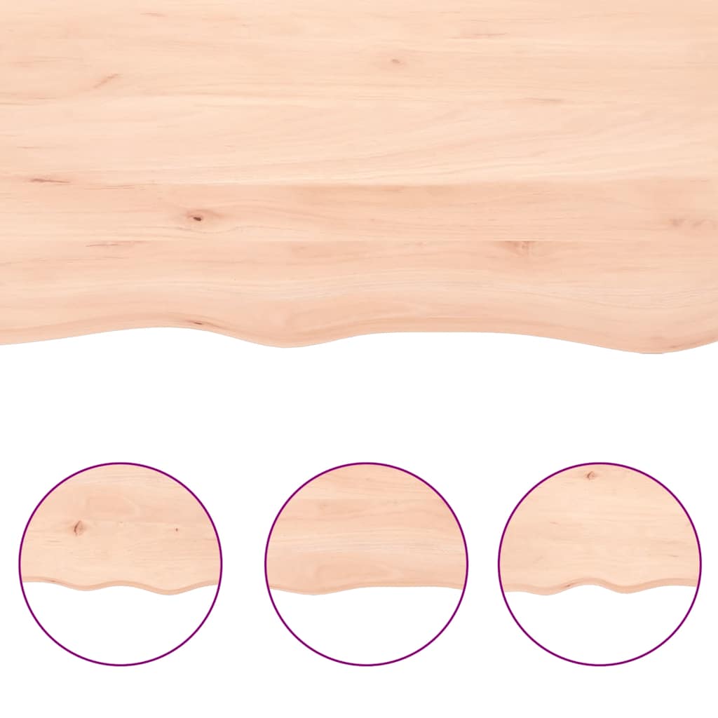 vidaXL Blat masă 160x40x(2-6) cm lemn stejar netratat contur organic