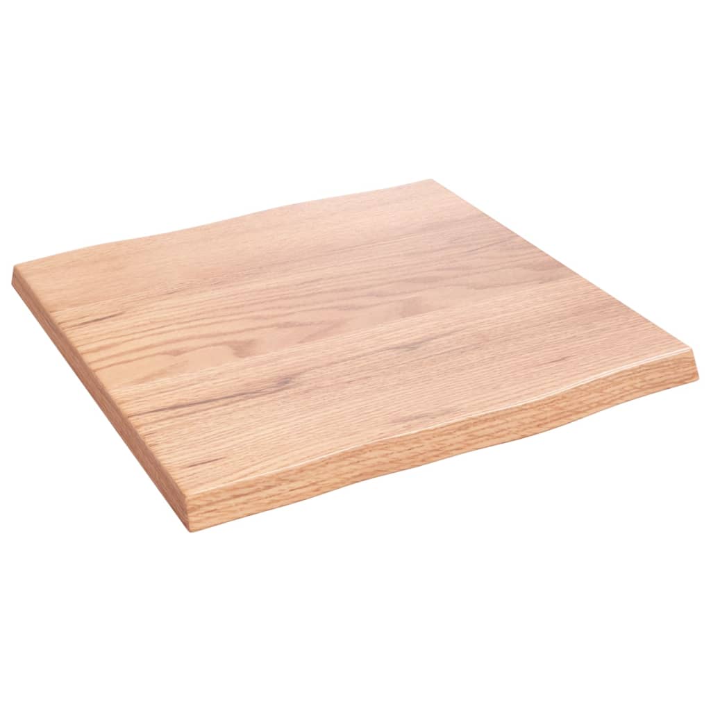 vidaXL Blat masă, 40x40x2 cm, maro, lemn stejar tratat contur organic