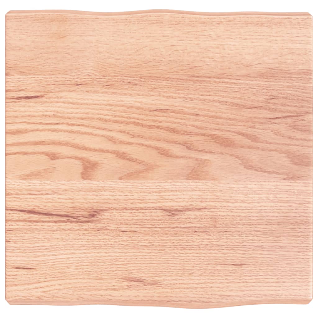 vidaXL Blat masă, 40x40x(2-4) cm, maro, lemn tratat contur organic vidaXL Blat masă, 40x40x(2-4) cm, maro, lemn tratat contur organic