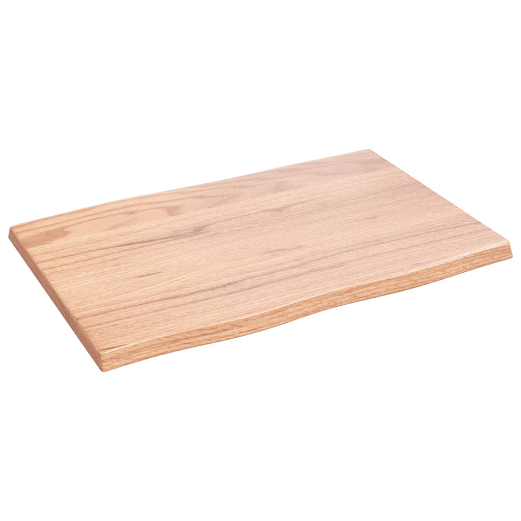 vidaXL Blat masă, 60x40x2 cm, maro, lemn stejar tratat contur organic