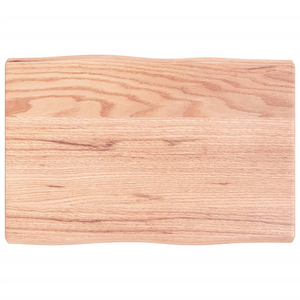 vidaXL Blat masă, 60x40x(2-4) cm, maro, lemn tratat contur organic vidaXL Blat masă, 60x40x(2-4) cm, maro, lemn tratat contur organic