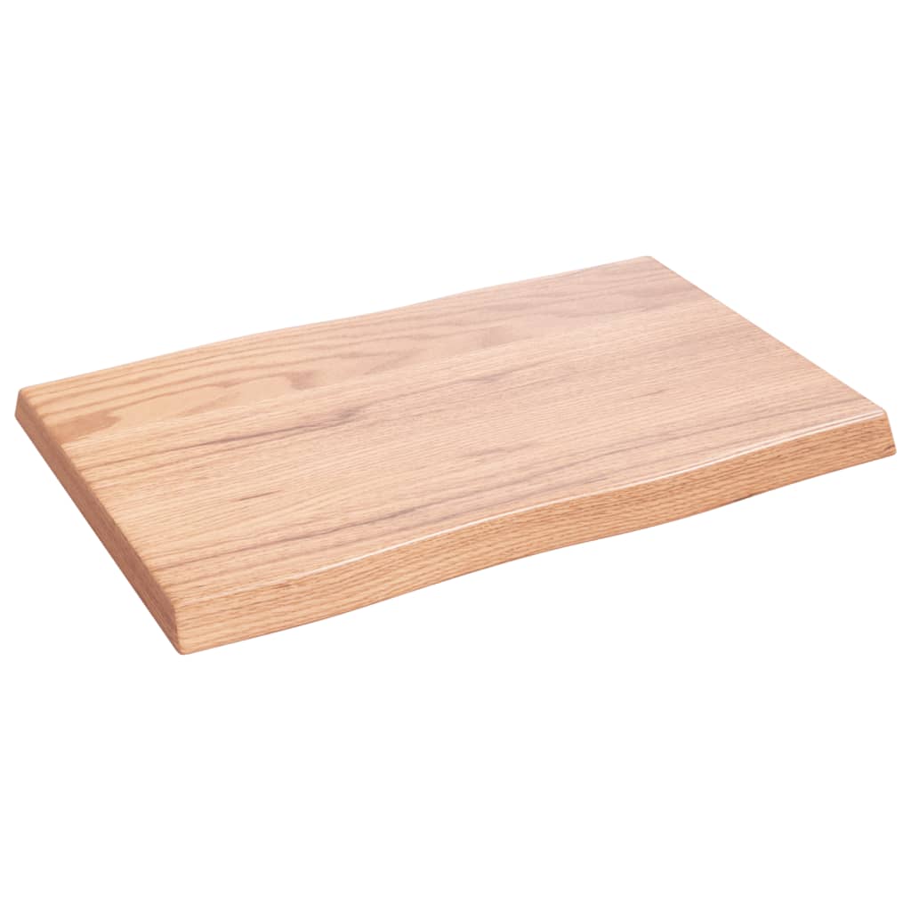 vidaXL Blat masă, 60x40x(2-4) cm, maro, lemn tratat contur organic vidaXL Blat masă, 60x40x(2-4) cm, maro, lemn tratat contur organic