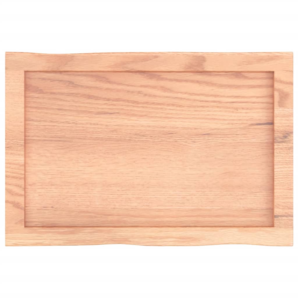 vidaXL Blat masă, 60x40x(2-4) cm, maro, lemn tratat contur organic vidaXL Blat masă, 60x40x(2-4) cm, maro, lemn tratat contur organic