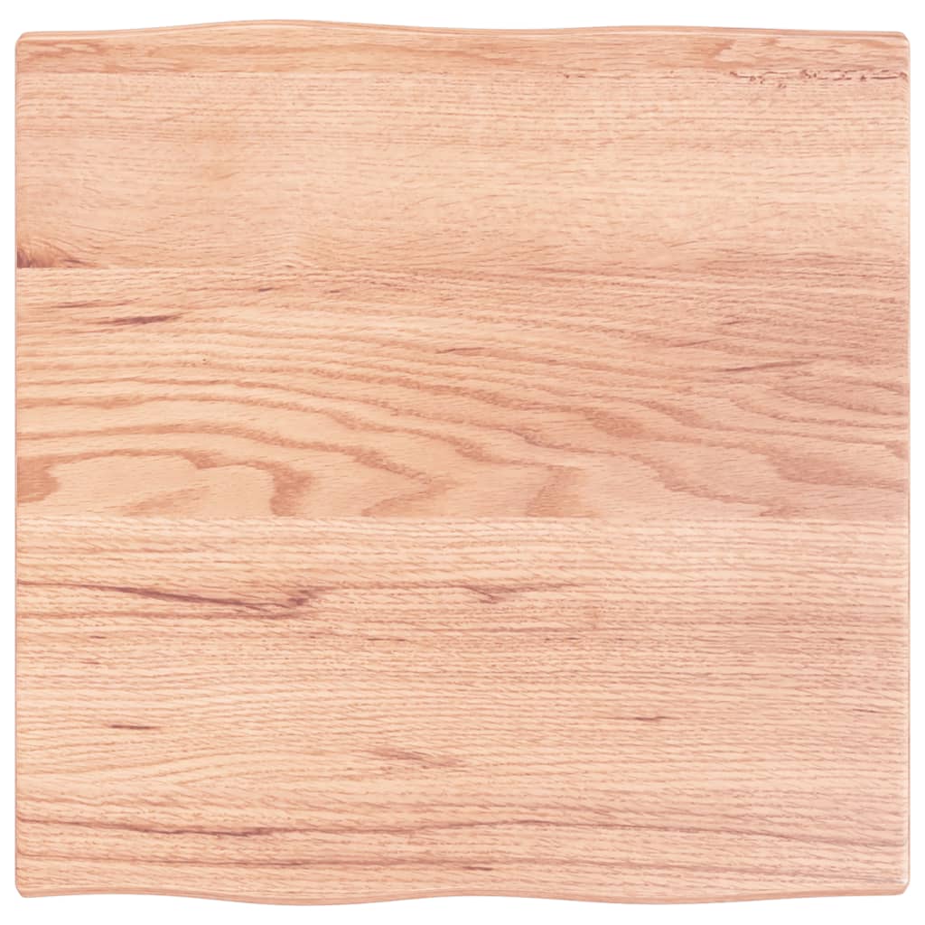 vidaXL Blat masă, 60x60x2 cm, maro, lemn stejar tratat contur organic vidaXL Blat masă, 60x60x2 cm, maro, lemn stejar tratat contur organic