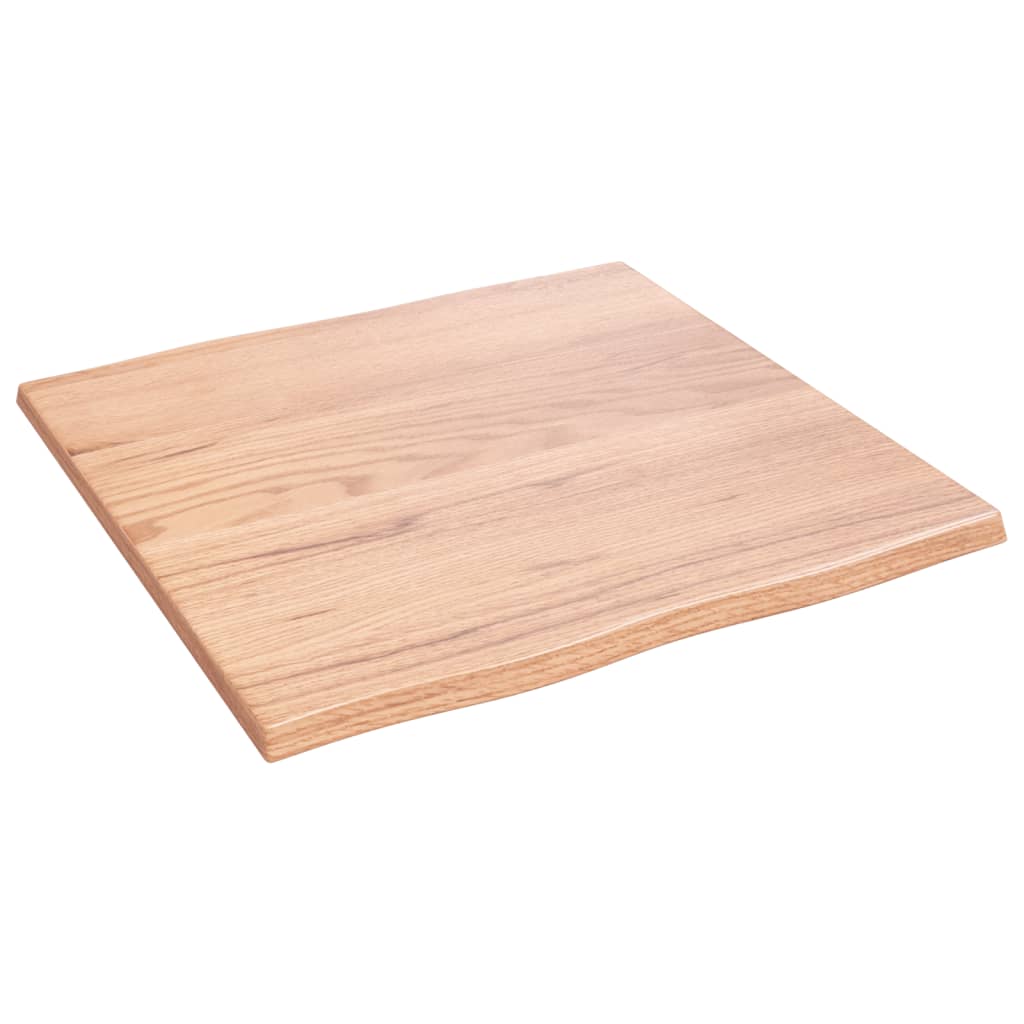 vidaXL Blat masă, 60x60x2 cm, maro, lemn stejar tratat contur organic vidaXL Blat masă, 60x60x2 cm, maro, lemn stejar tratat contur organic
