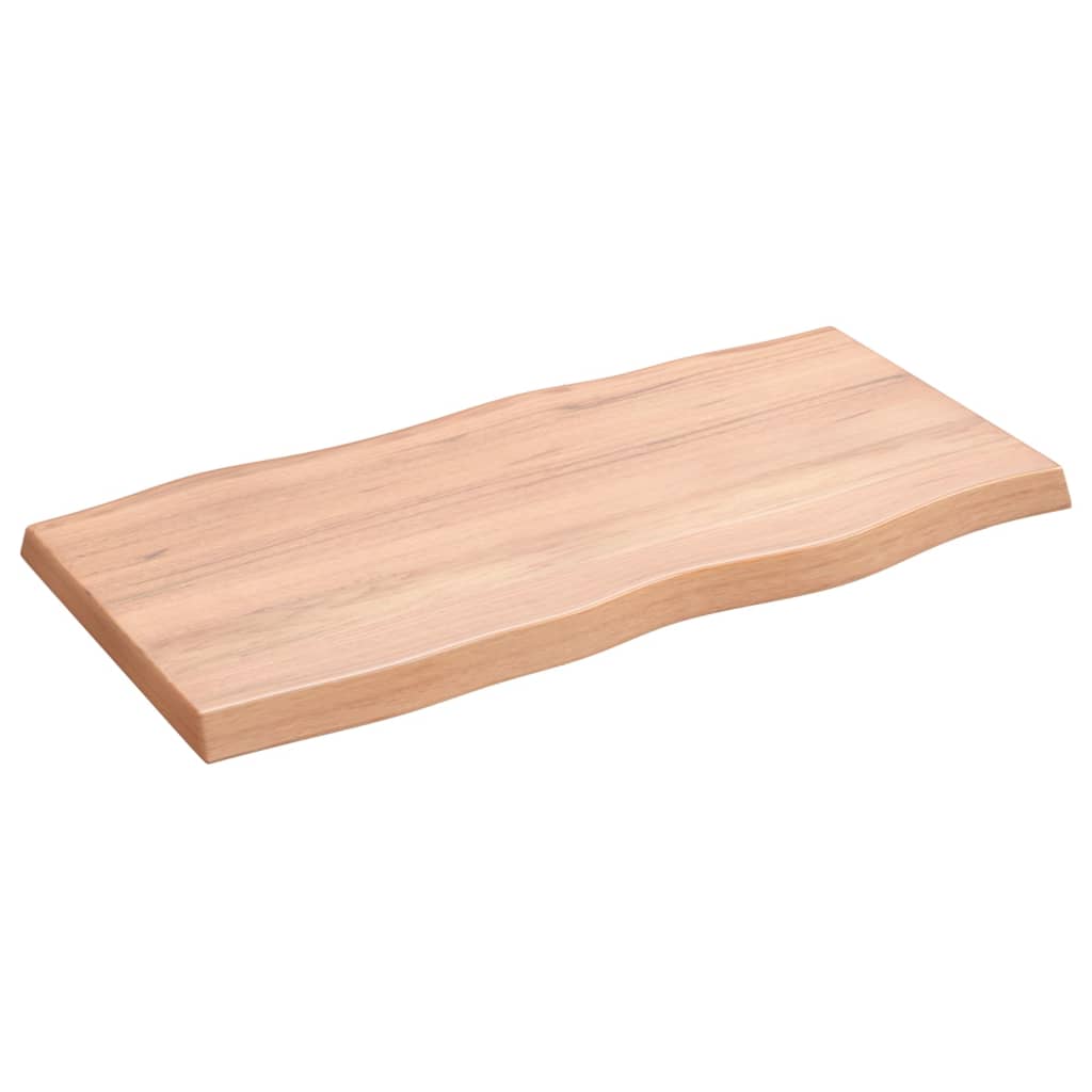 vidaXL Blat masă, 80x40x(2-4) cm, maro, lemn tratat contur organic vidaXL Blat masă, 80x40x(2-4) cm, maro, lemn tratat contur organic