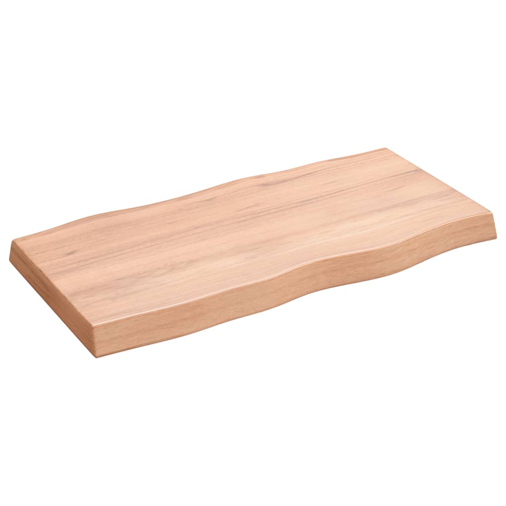 vidaXL Blat masă, 80x40x(2-6) cm, maro, lemn tratat contur organic vidaXL Blat masă, 80x40x(2-6) cm, maro, lemn tratat contur organic