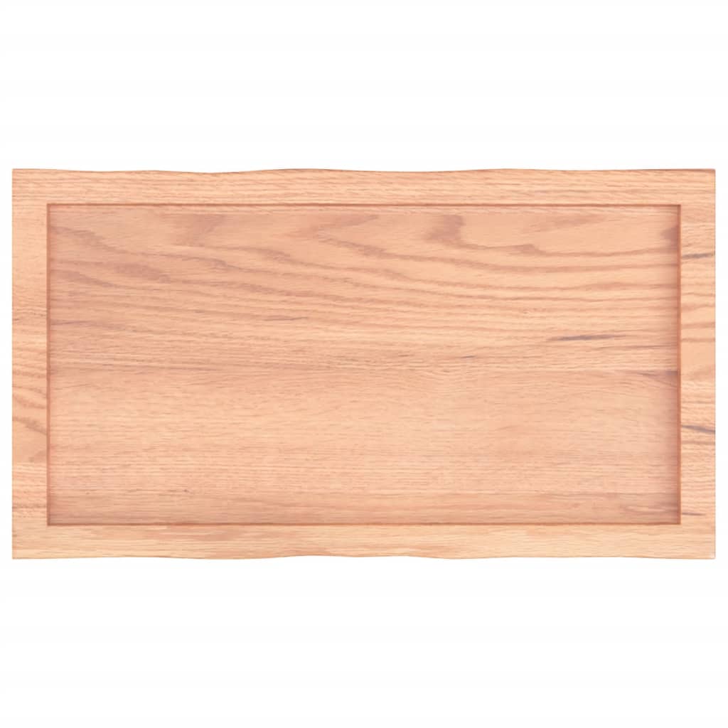 vidaXL Blat masă, 80x40x(2-6) cm, maro, lemn tratat contur organic vidaXL Blat masă, 80x40x(2-6) cm, maro, lemn tratat contur organic
