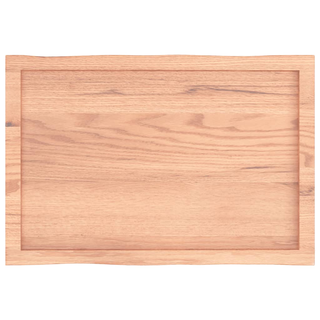 vidaXL Blat masă, 80x50x(2-4) cm, maro, lemn tratat contur organic vidaXL Blat masă, 80x50x(2-4) cm, maro, lemn tratat contur organic