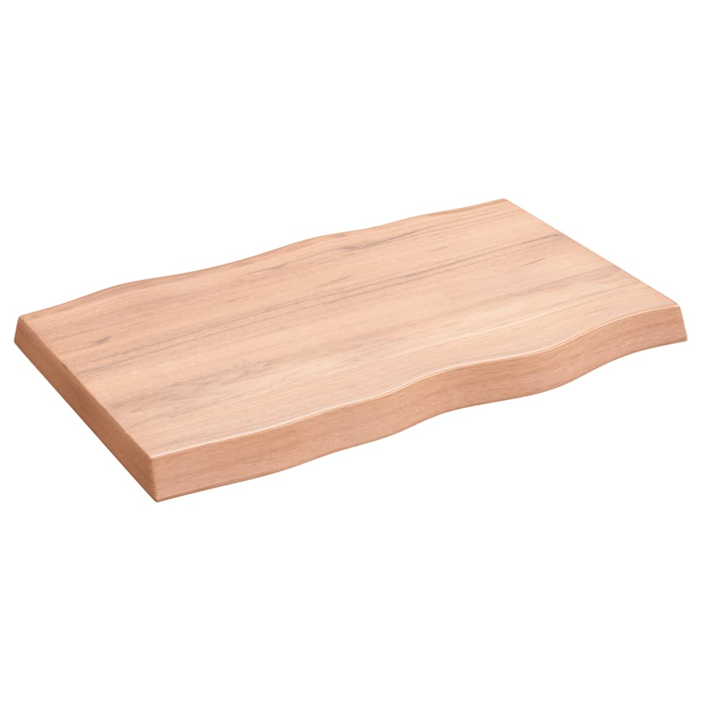 vidaXL Blat masă, 80x50x(2-6) cm, maro, lemn tratat contur organic