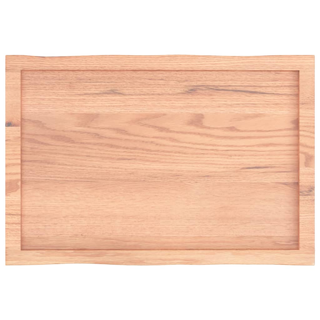 vidaXL Blat masă, 80x50x(2-6) cm, maro, lemn tratat contur organic