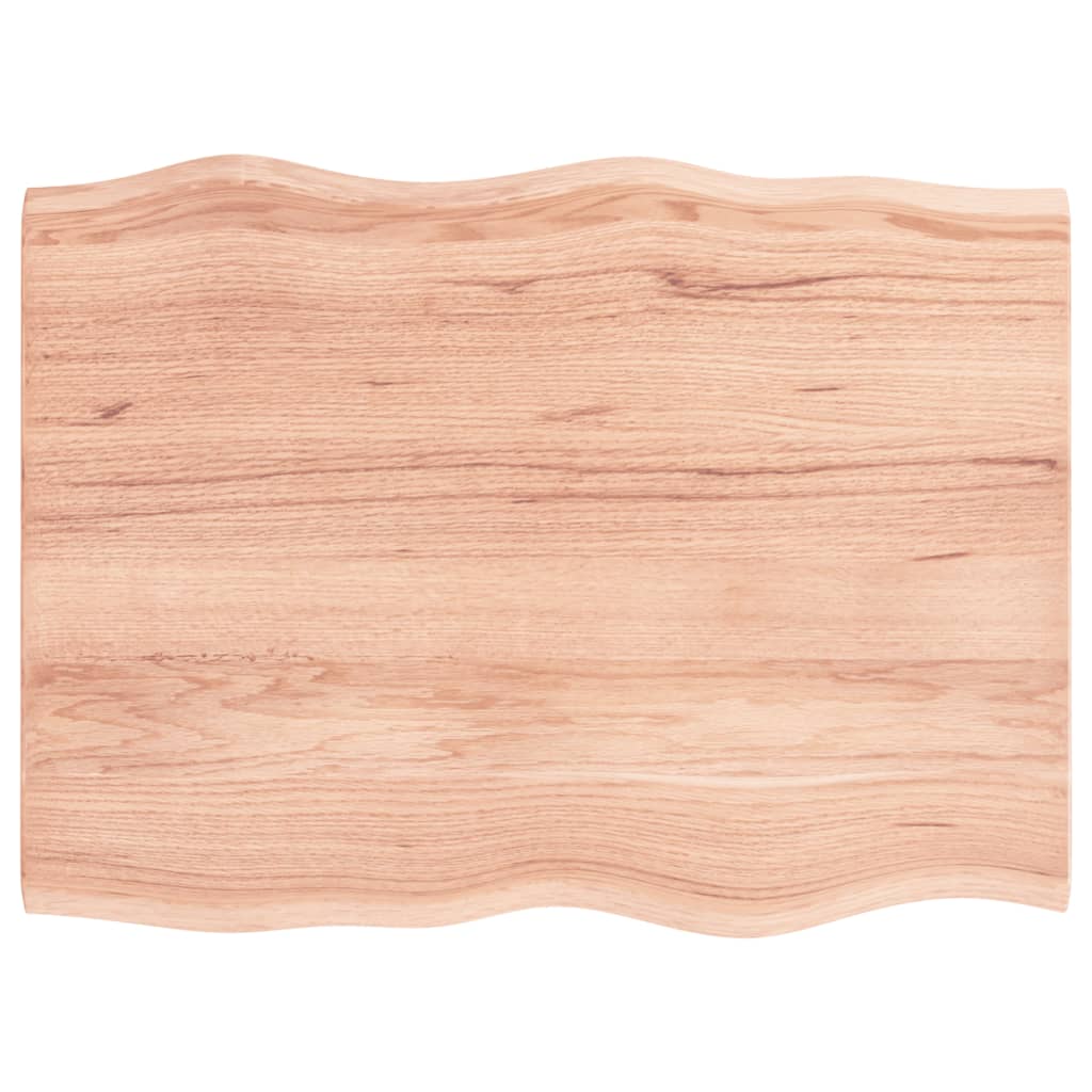 vidaXL Blat masă, 80x60x2 cm, maro, lemn stejar tratat contur organic vidaXL Blat masă, 80x60x2 cm, maro, lemn stejar tratat contur organic