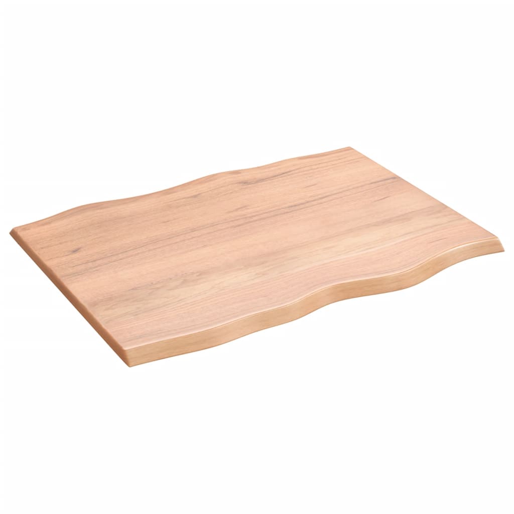 vidaXL Blat masă, 80x60x2 cm, maro, lemn stejar tratat contur organic vidaXL Blat masă, 80x60x2 cm, maro, lemn stejar tratat contur organic