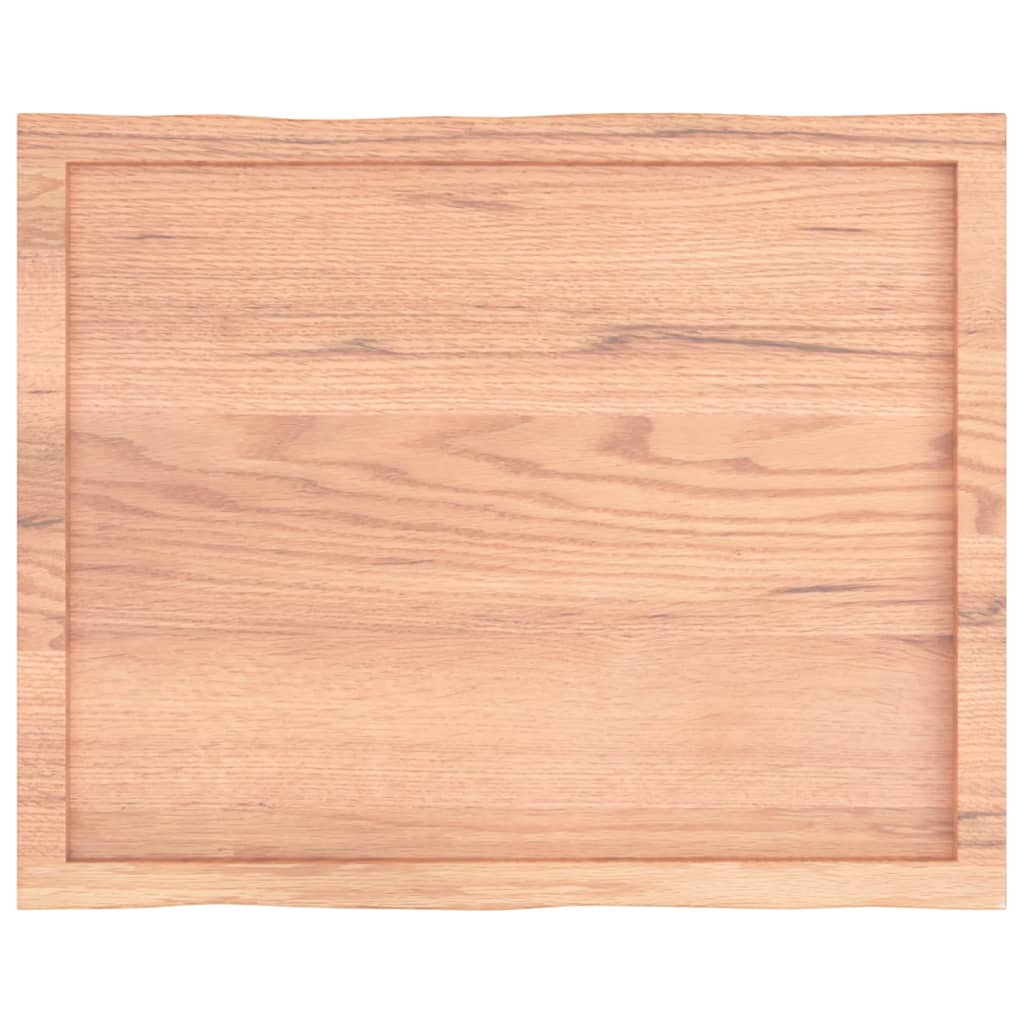 vidaXL Blat masă, 80x60x(2-4) cm, maro, lemn tratat contur organic vidaXL Blat masă, 80x60x(2-4) cm, maro, lemn tratat contur organic