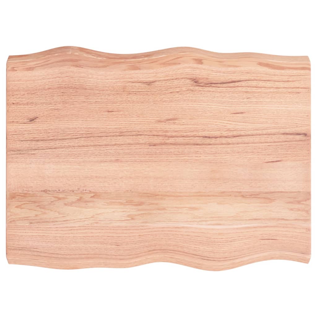 vidaXL Blat masă, 80x60x(2-6) cm, maro, lemn tratat contur organic vidaXL Blat masă, 80x60x(2-6) cm, maro, lemn tratat contur organic