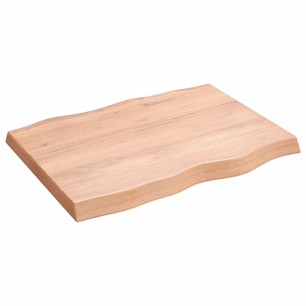 vidaXL Blat masă, 80x60x(2-6) cm, maro, lemn tratat contur organic vidaXL Blat masă, 80x60x(2-6) cm, maro, lemn tratat contur organic