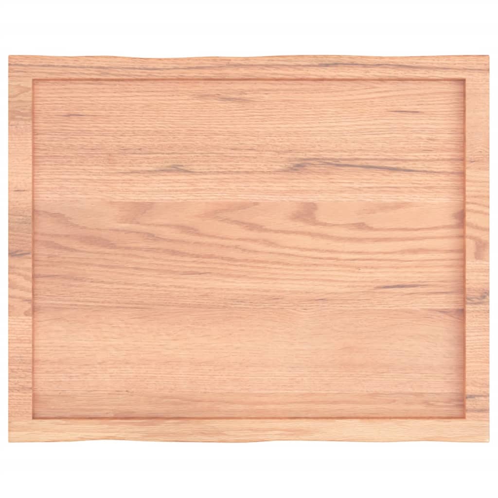 vidaXL Blat masă, 80x60x(2-6) cm, maro, lemn tratat contur organic vidaXL Blat masă, 80x60x(2-6) cm, maro, lemn tratat contur organic