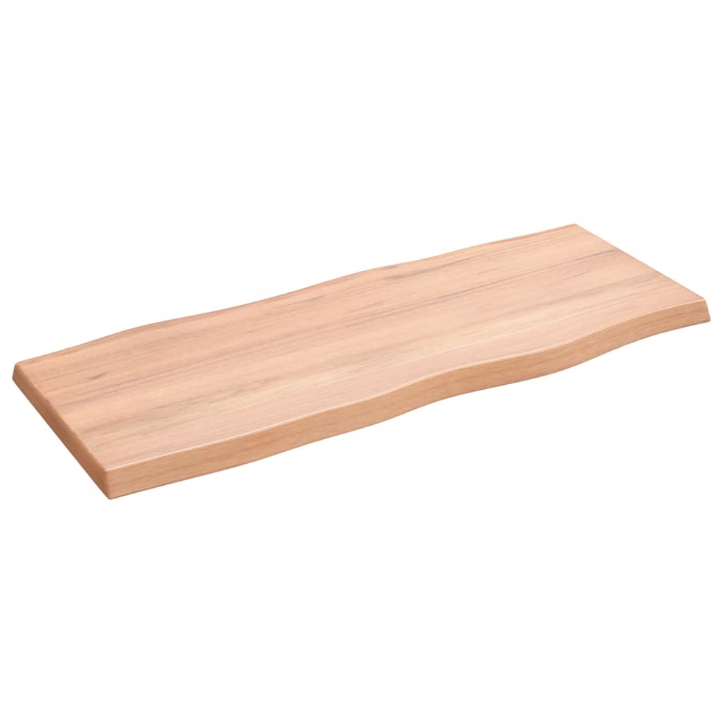 vidaXL Blat masă, 100x40x(2-4) cm, maro, lemn tratat contur organic vidaXL Blat masă, 100x40x(2-4) cm, maro, lemn tratat contur organic