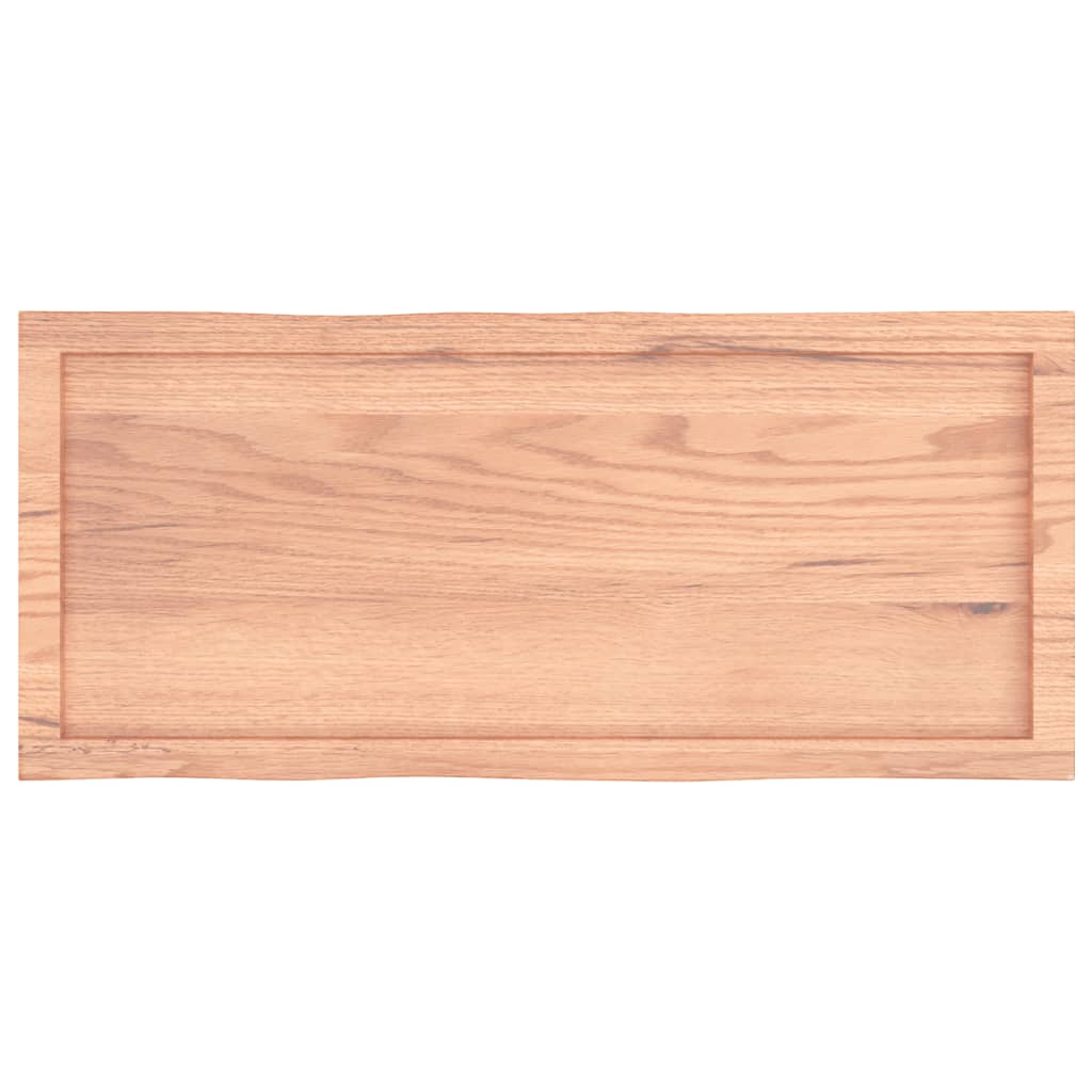vidaXL Blat masă, 100x40x(2-4) cm, maro, lemn tratat contur organic vidaXL Blat masă, 100x40x(2-4) cm, maro, lemn tratat contur organic